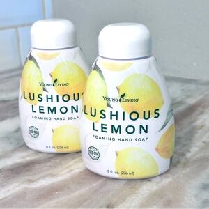 LOT OF 2 Young Living Lushious Lemon Foaming Hand‎ Soap With Essential Oils NEW